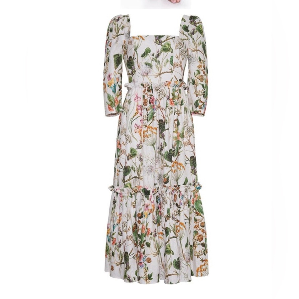Cara Cara Blue Hill Dress - Whimsical Ivory Size 6